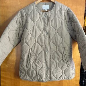 Lucky Brand Quilted Puffer Jacket in Taupe